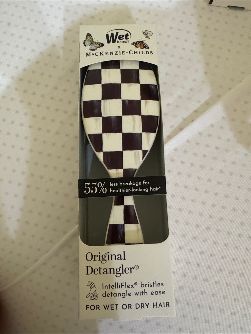 Mackenzie Childs x Wet Brush original detangler courtly check new in box - Picture 5 of 5